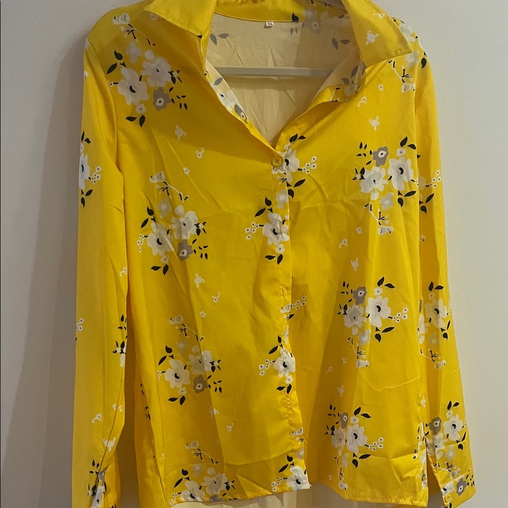 Floral Yellow Women's Top